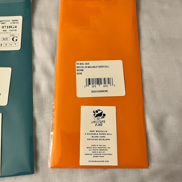 OF UNUSUAL KIND FRIDA, ELLA, & BROOKLYN MAILABLE MOVEABLE PAPER DOLL BLA… - Picture 6 of 11